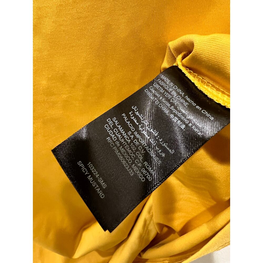 Bebe Mustard Gold Bodycon Mini Dress Y2K Club Party Long Sleeve - Picture 9 of 9